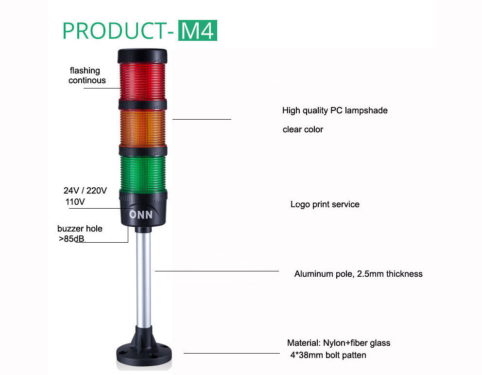 ONN-M4 Machine Led Warning Beacon Light / Signal Tower Light