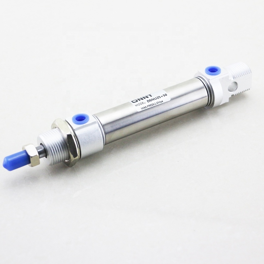 Double Acting ISO 6432 DSNU Mini  Customized Pneumatic Cylinder Stainless Steel Round Micro Air Cylinder