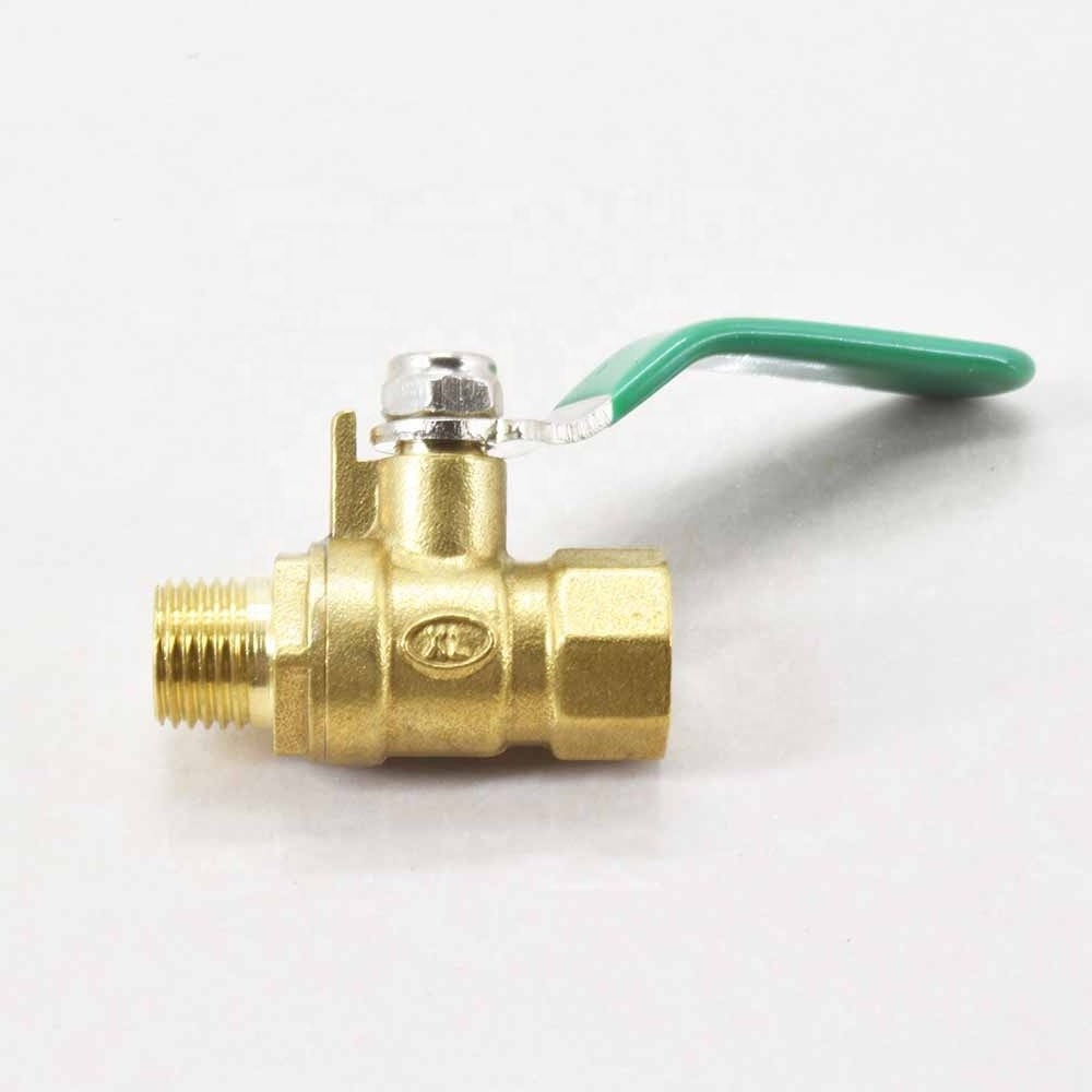 Water Valve TQMF Two-Piece Type 1/4  3/8  1/2 Inch  Female Male Plumbing Long Handle Copper Thicken Brass Ball Valve