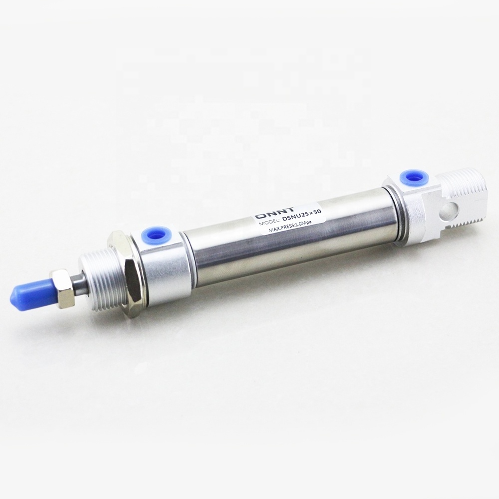 Double Acting ISO 6432 DSNU Mini  Customized Pneumatic Cylinder Stainless Steel Round Micro Air Cylinder