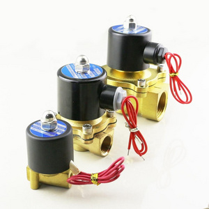 2W025-08 2W160-15 2W200-20 2W250-25 1 1/2 1/4 3/4  3/8 Inch Air Control Gas Electromagnetic Brass Water Solenoid Valve