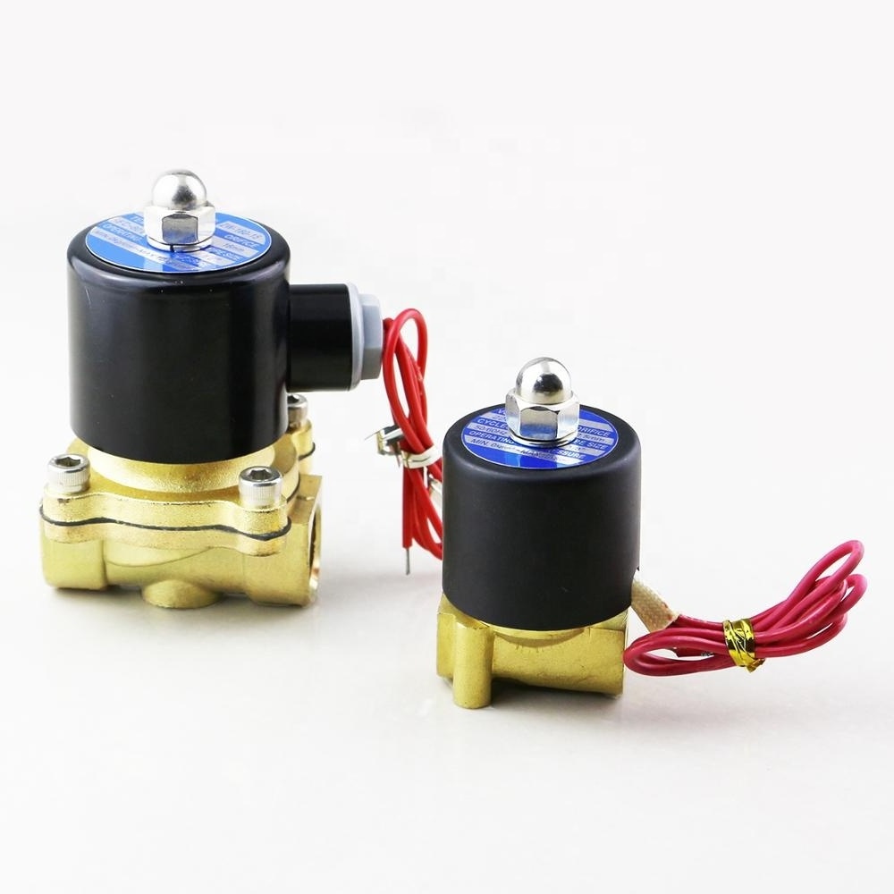 2W025-08 2W160-15 2W200-20 2W250-25 1 1/2 1/4 3/4  3/8 Inch Air Control Gas Electromagnetic Brass Water Solenoid Valve