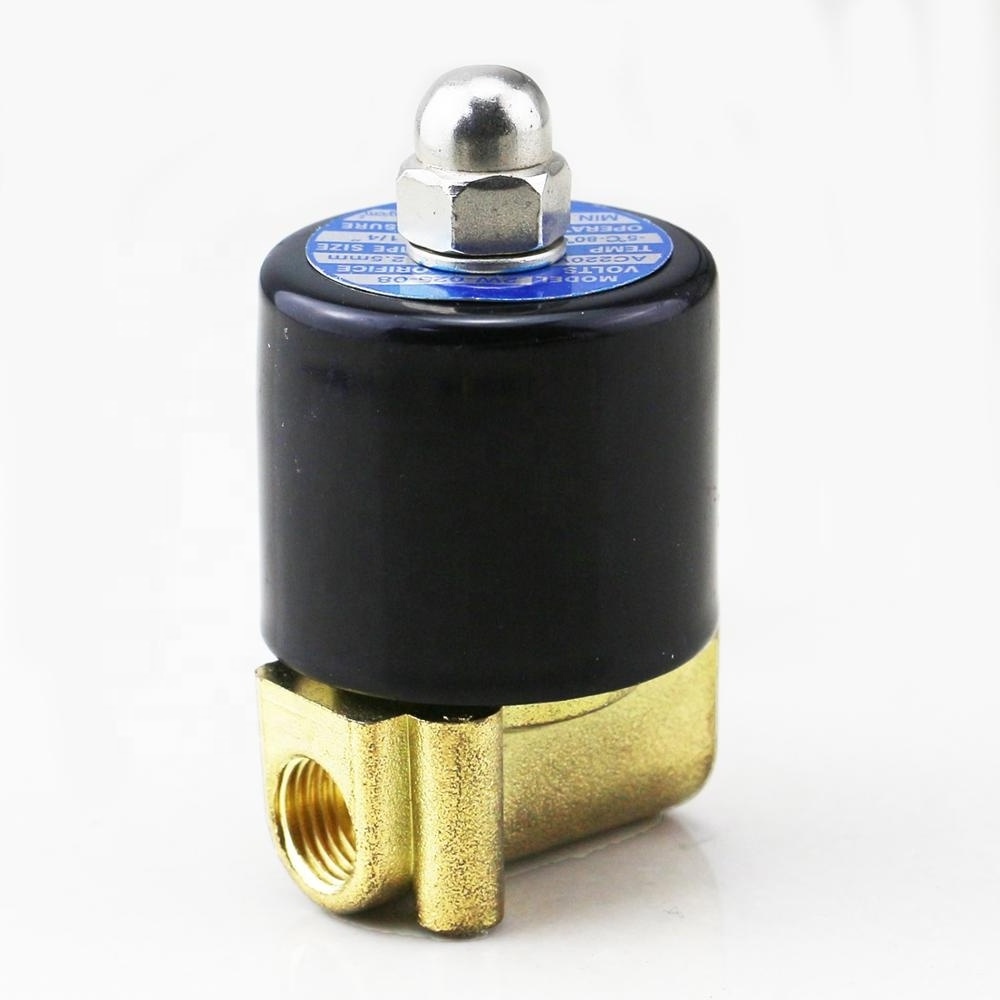 2W025-08 2W160-15 2W200-20 2W250-25 1 1/2 1/4 3/4  3/8 Inch Air Control Gas Electromagnetic Brass Water Solenoid Valve