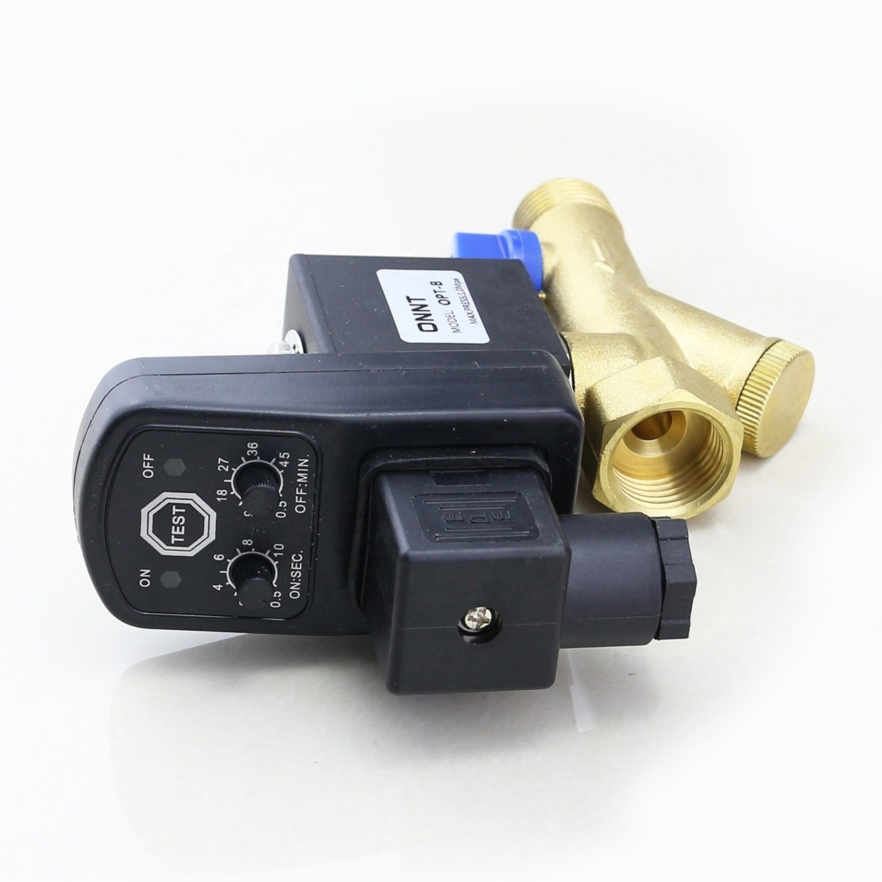 OPT-B 220V 24V Air Compressor Electronic Drain Water Mechanical Drain Valve Timer Pneumatic Solenoid Valves Timer Drain Valve