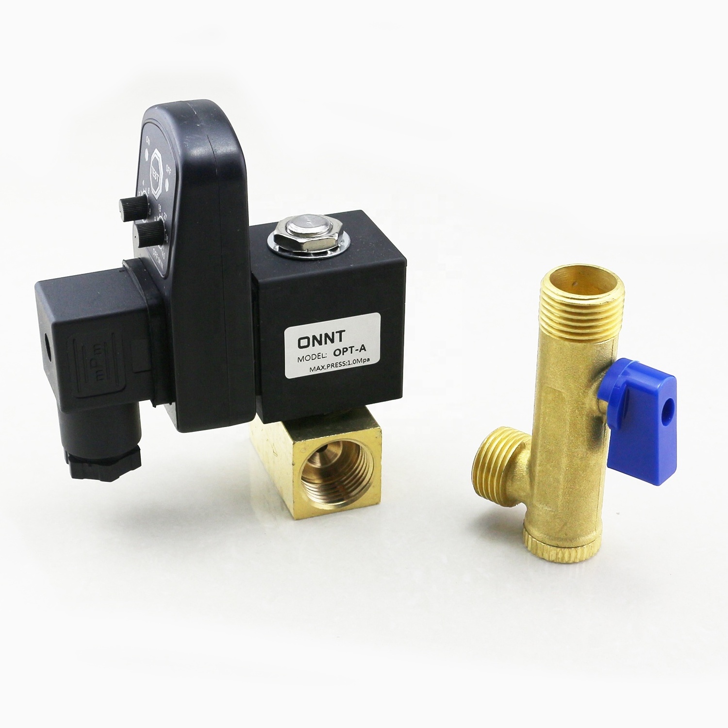 Automatic Auto Drain Valve for Air Compressor OPT 1/2 Pneumatic Timer Valve Water Automatic Auto Electrical Drain Solenoid Valve