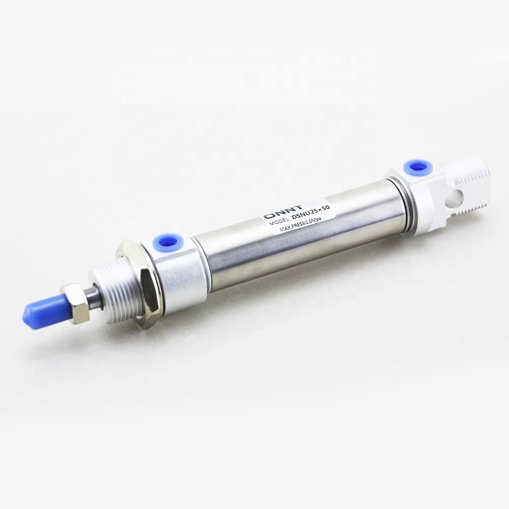 Double Acting ISO 6432 DSNU Mini  Customized Pneumatic Cylinder Stainless Steel Round Micro Air Cylinder