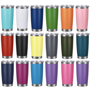 18 colors 20 oz water double wall vacuum insulated custom logo beer coffee mug 20oz stainless steel tumbler cups wholesale bulk