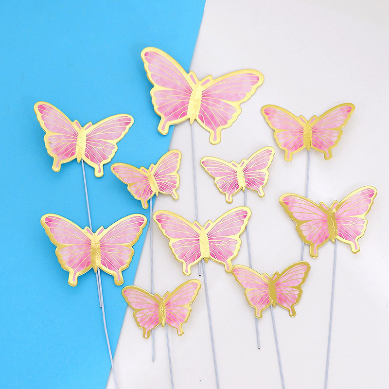 Wholesale cake decoration cake decoration birthday wedding butterfly cake topper