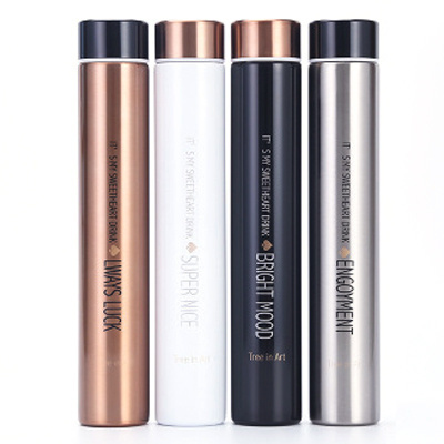 custom logo thermos mug  slim thin water bottle stainless steel thermos vacuum flasks