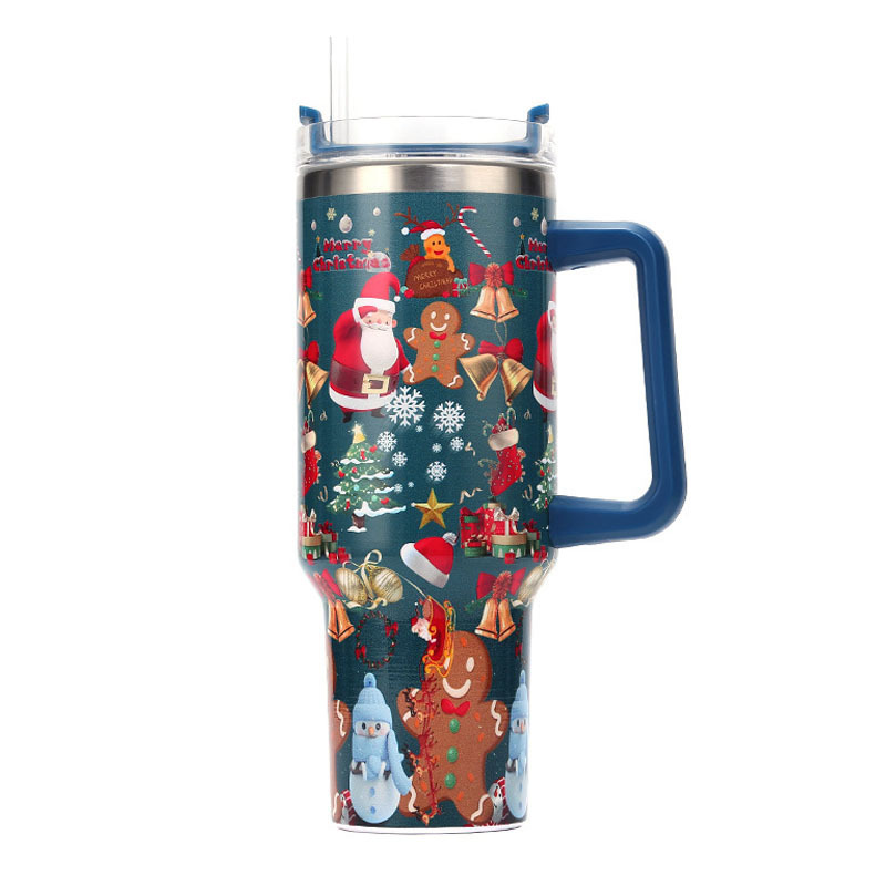 New Grinch Christmas 40 oz stainless steel 40oz tumbler cups wholesale bulk custom logo coffee water insulated with straw handle