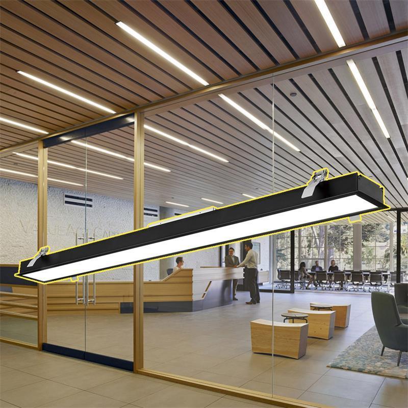 90x35mm Recessed LED linear light PC diffuser recessed LED ceiling linear batten light for hotel, office , stores