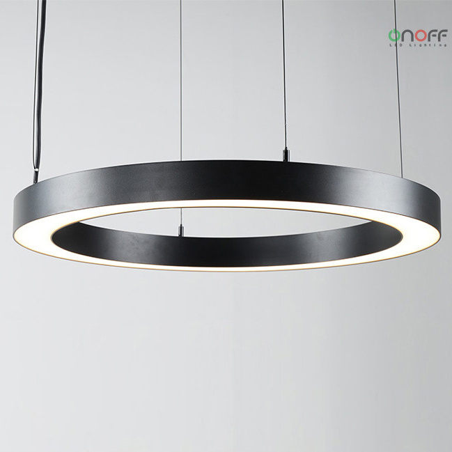 900mm diameter circle aluminum profile led ring light project install ceiling light