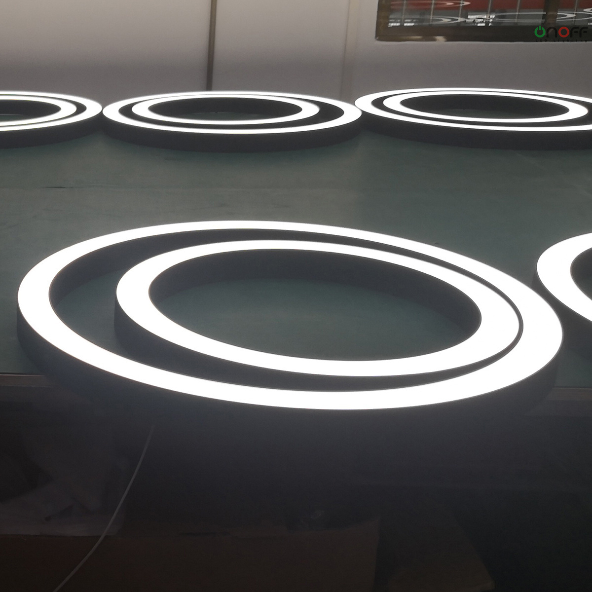 900mm diameter circle aluminum profile led ring light project install ceiling light