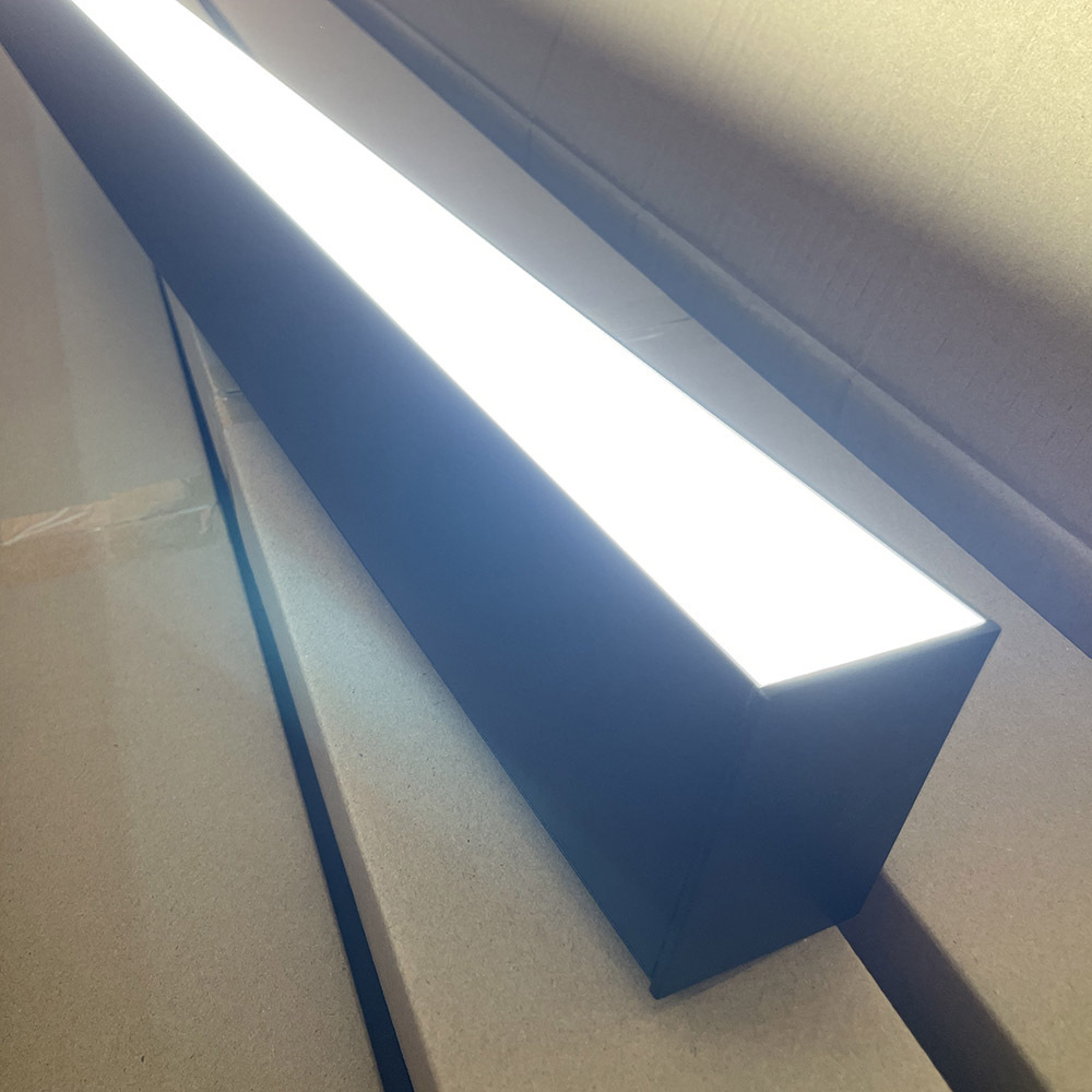 Square shape LED hanging linear light aluminum 1.2m linkable profile office ceiling light