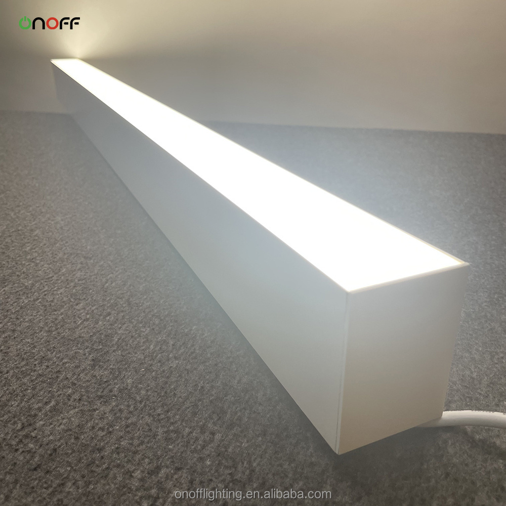 5cm wide PC LED linear profile light suspended pendant aluminum light fixture for office