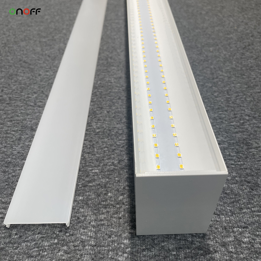 5cm wide PC LED linear profile light suspended pendant aluminum light fixture for office