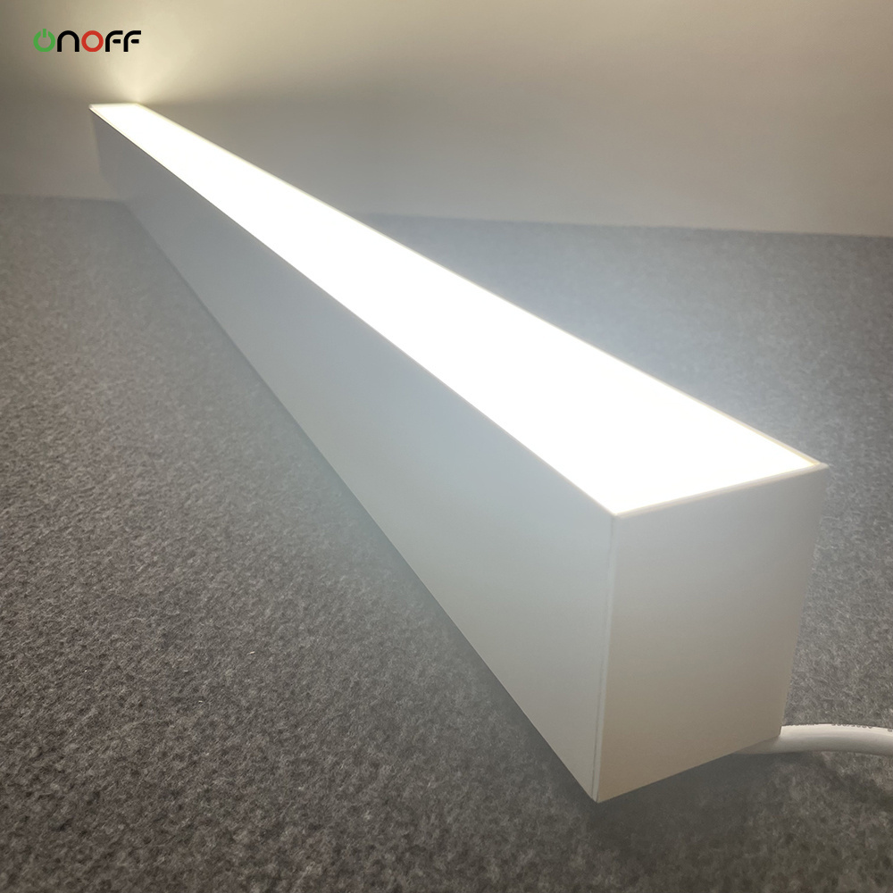 5cm wide PC LED linear profile light suspended pendant aluminum light fixture for office