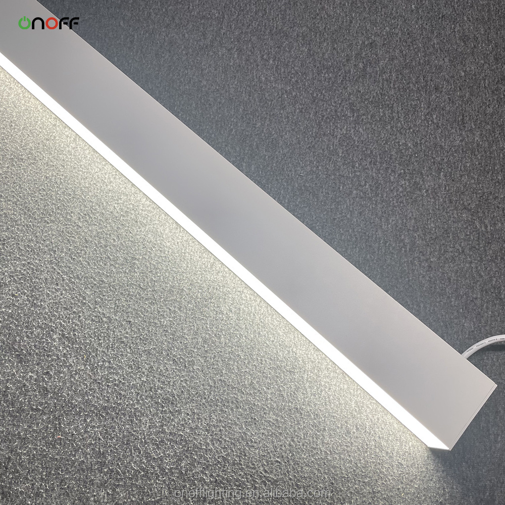 5cm wide PC LED linear profile light suspended pendant aluminum light fixture for office