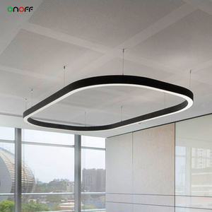 Customized LED profile pendant light project ceiling hanging aluminum light fixtures