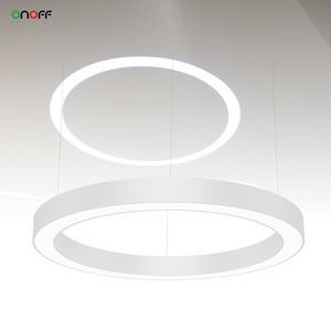 Simple style circular LED profile light fixture 100lm/w high lumen ceiling pendant light