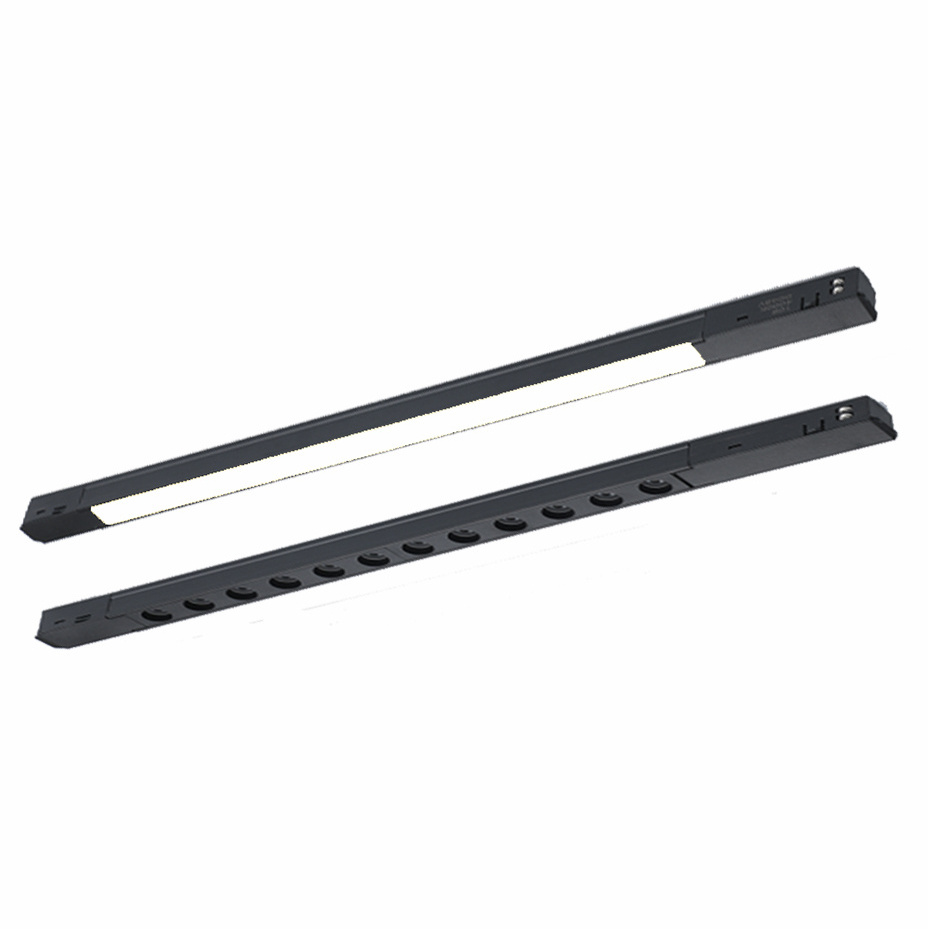 Ultrathin surface mount magnetic track aluminum rail 48V Magnetic LED track light for retail store