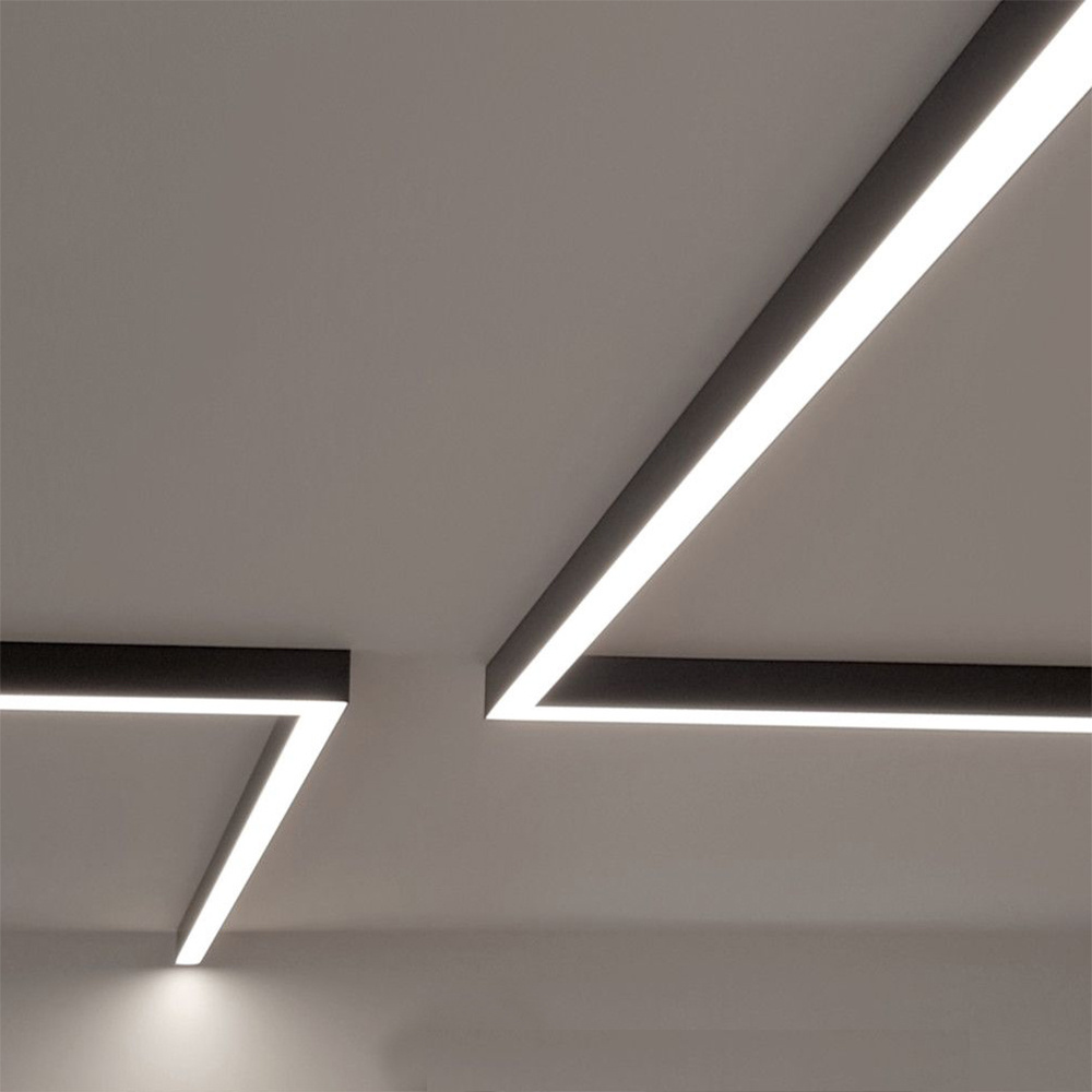 5cm wide aluminum led pendant linear light modern indoor ceiling profile light fixture