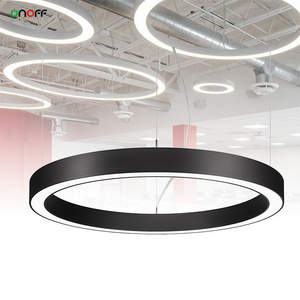 Modern aluminum frame circular dimmable LED linear lighting curved profile led fixtures