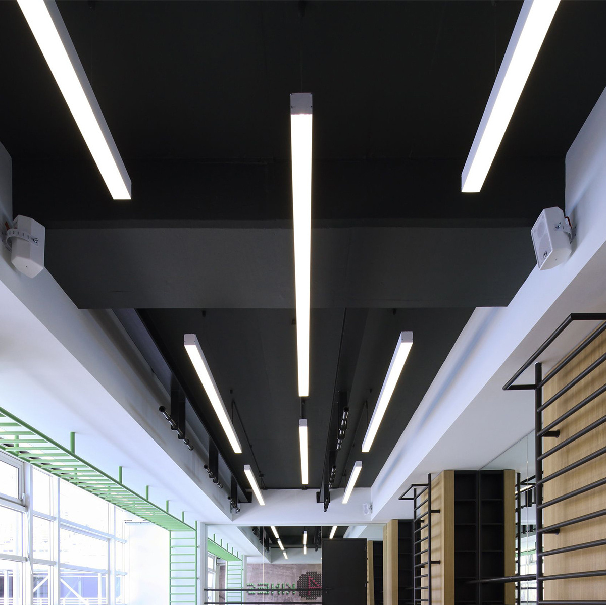 100lm/w 5cm wide suspended led linear profile light hanging linear led light fixture