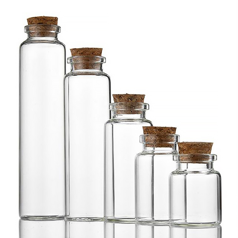 30mm diameter Glass Drifting bottle with wooden Cork Lids Potion bottles Glass Jars Wishing bottles for Wedding favors