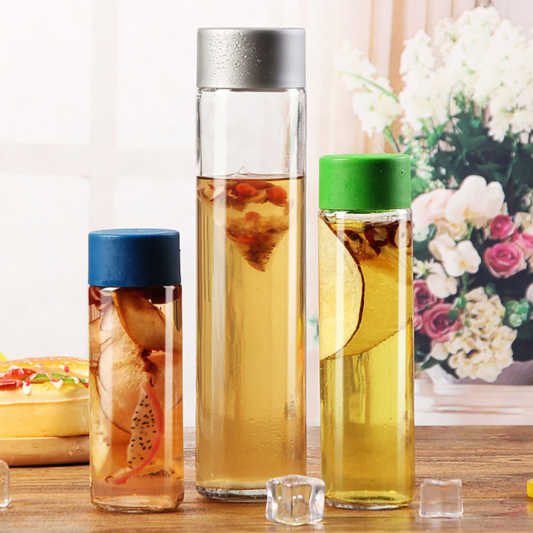 Wholesale Straight Side Cylinder Voss Glass Water Bottle mineral water bottles glass