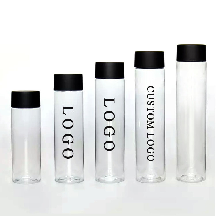 Wholesale Straight Side Cylinder Voss Glass Water Bottle mineral water bottles glass