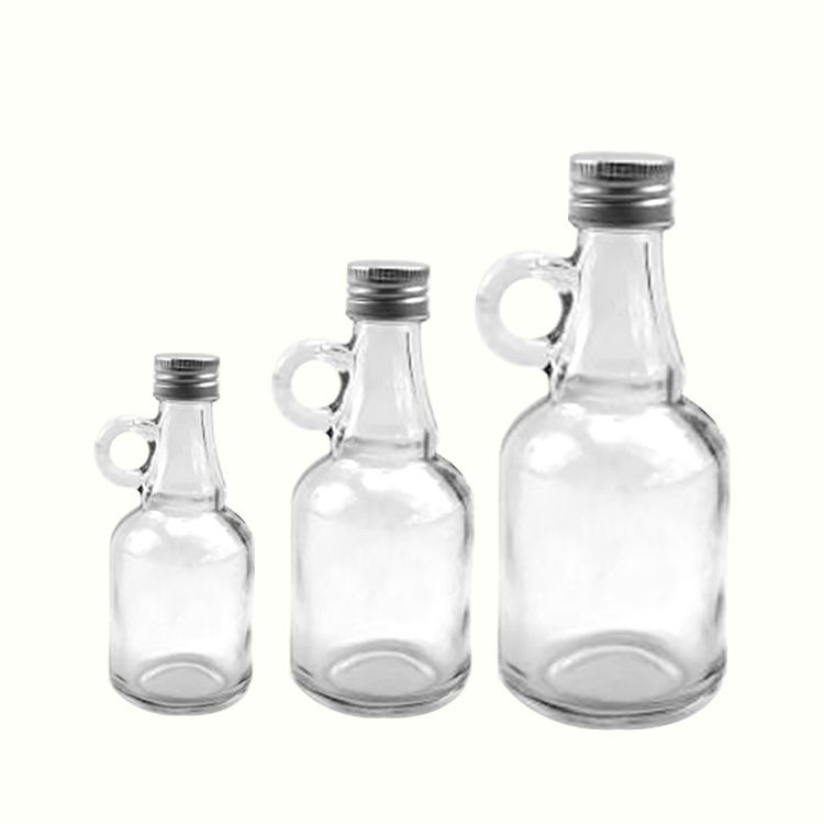 40ml 100ml 250ml Gallon Glass Growler Red Wine Jugs Glass Bottle With Handle For Wine Liquor Bottles