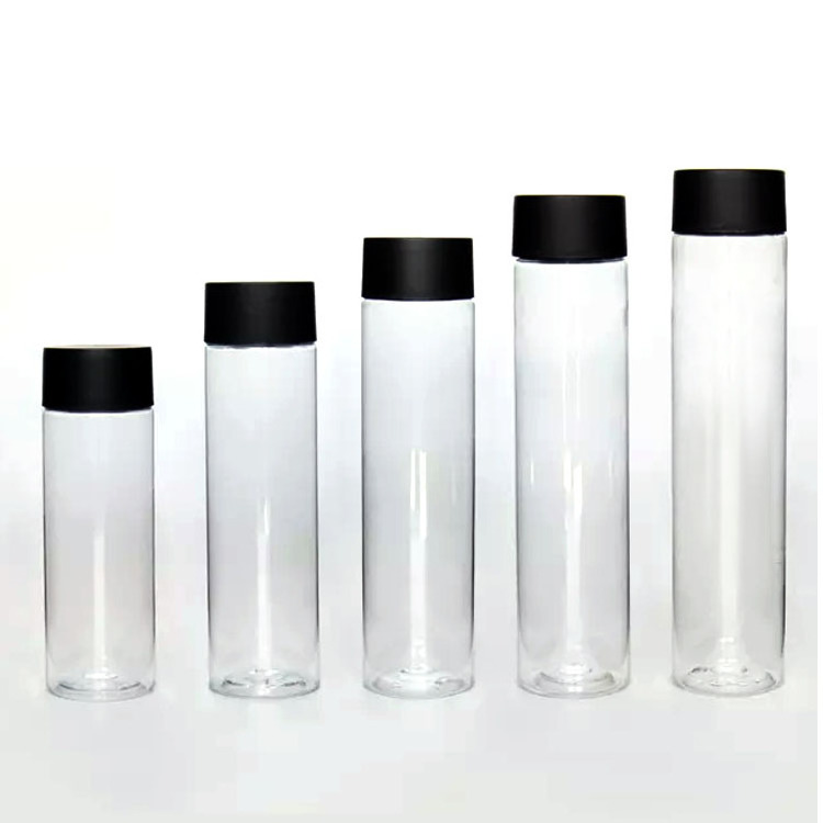 Wholesale Straight Side Cylinder Voss Glass Water Bottle mineral water bottles glass