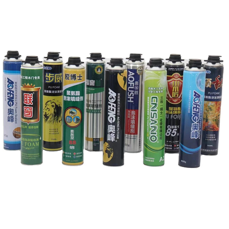 Super hardness Foam Adhesive Tire Foam Sealant Filler Milky White Spray Polyurethane Foam