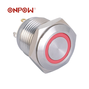 Since 1988 ONPOW CE,ROHS vandal- proof 16mm momentary illuminated metal waterproof pushbutton switch