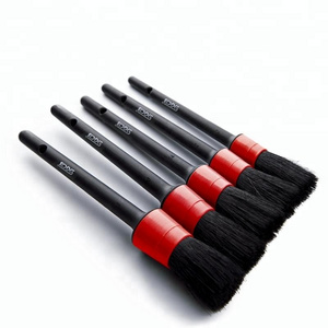 Hot sale soft bristle set of 5 sizes car brush detailing wheels emblem dashboards and others detailing car brush