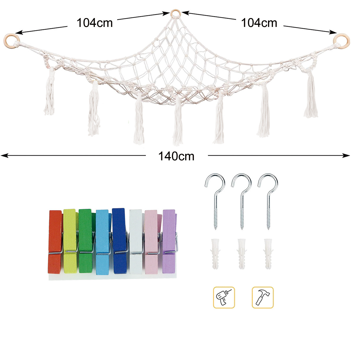 wholesale Premium Plush Toy Hanging Organizer Hanging Toy Large Storage Mesh Pet Net Stuffed Animal Toy Hammock