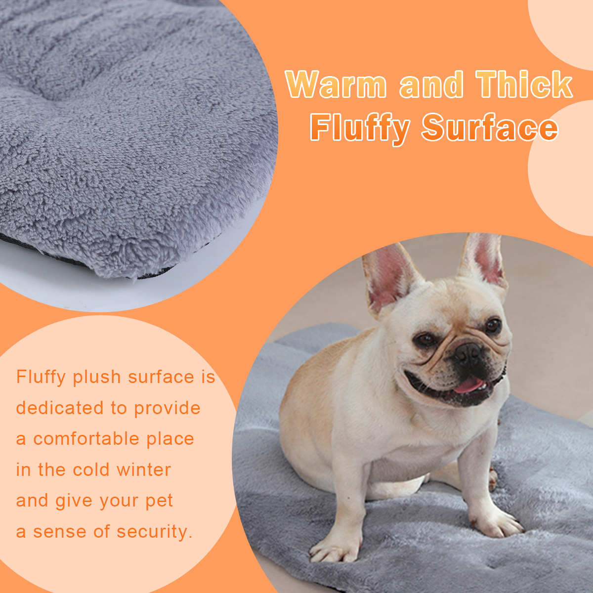 Wholesale Self Heating Warming Pet Mat Washable Innovative Large Fluffy Bed Dog Non-Electric Self Warming Pet Pad Dog Beds