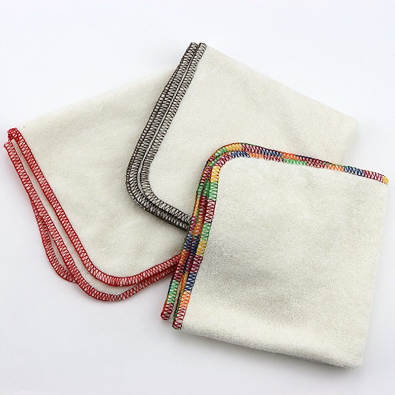 New Design Custom size 20*20cm Natural Color Cloth Fiber Reusable Bamboo Microfiber Baby Towel