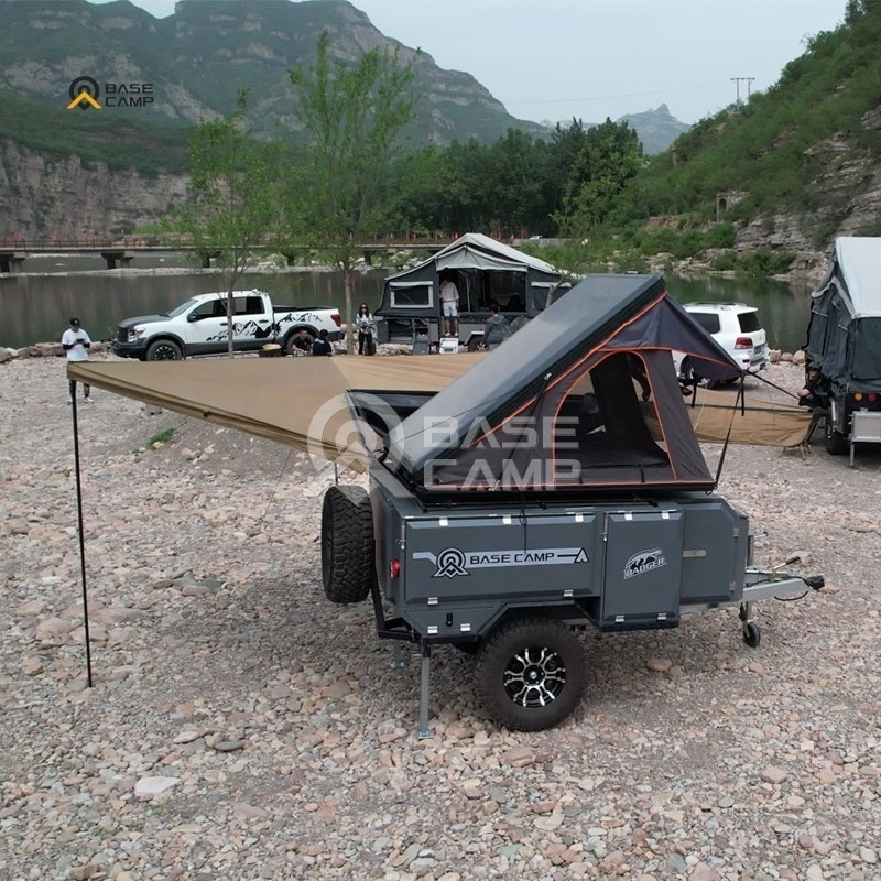 Stainless Steel Folding Trailer Auto Caravana Mini Camper Trailer For Sale With Standard Configuration