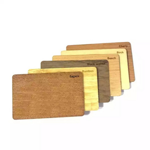 OTPS Customized smart wooden keycard card encoder 1K 4K NFC ic id blank wood RFID tag vip hotel key business cards