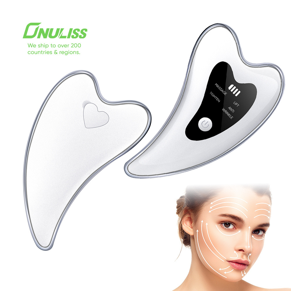 2022 Upgraded Electric Selling Electric Facial Gua sha Tool Face Sculpting Tool Heated and Vibration Face Massager