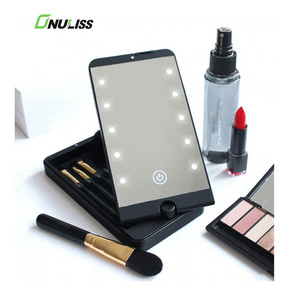 Portable Travel Vanity Mirror With Light Bulbs,Hand Held Vanity Mirror With Led Light