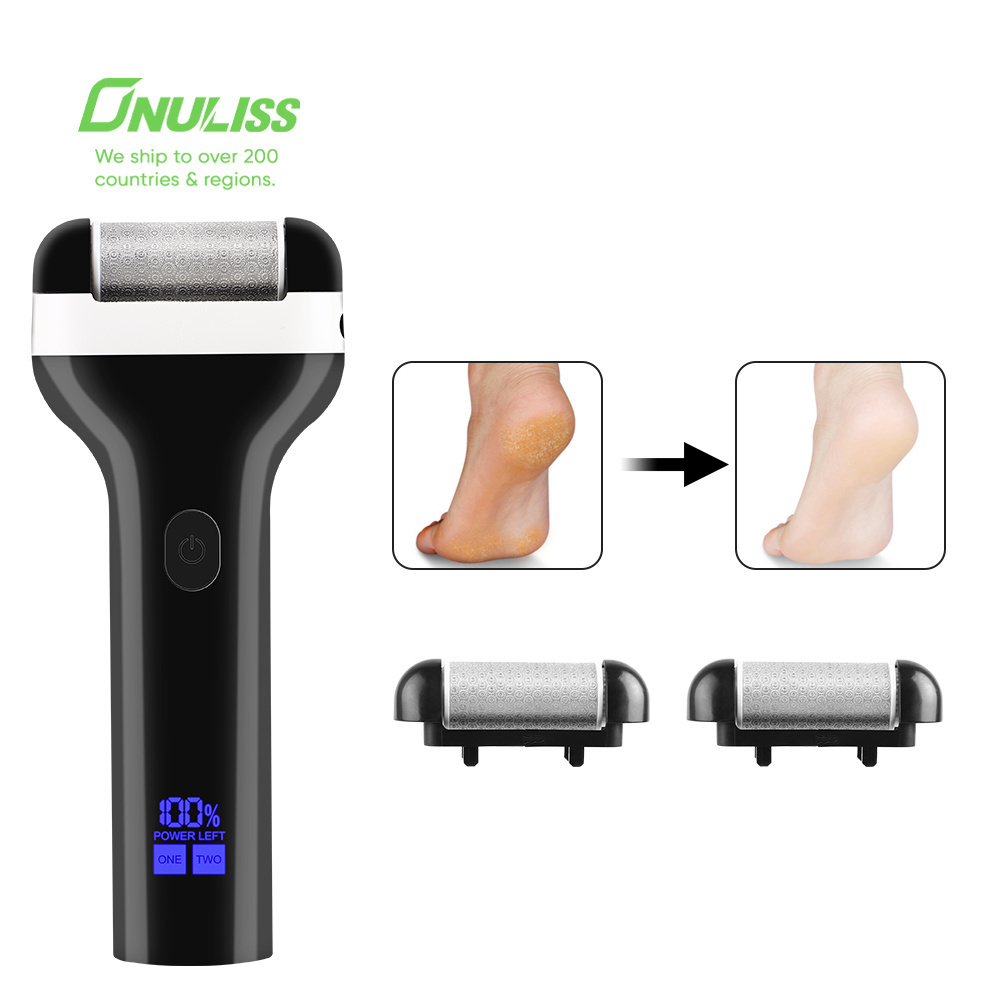 Rechargeable Foot File with Stainless Steel Roller For Callus Removal Pedicure Callus Remove Blade Electric Feet Callus Removers