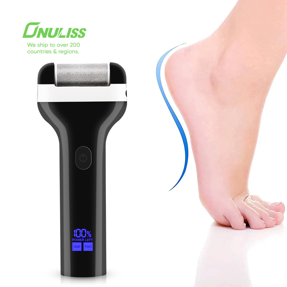 Rechargeable Foot File with Stainless Steel Roller For Callus Removal Pedicure Callus Remove Blade Electric Feet Callus Removers