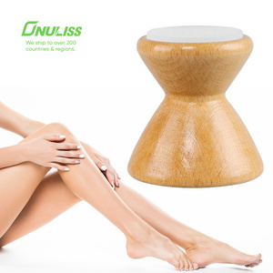 2 In 1 Reusable Crystal Hair Eraser, Painless Exfoliation Crystal Hair Removal Wooden Stone