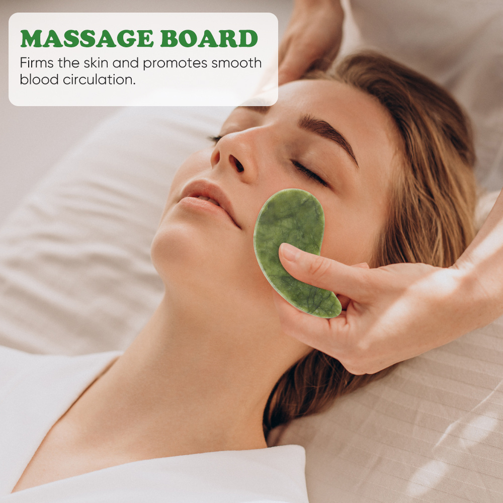 Wholesale Best Jade Gua Sha Crystal Face Roller Massager Guasha Stone Home Use Face Lift Body Massage Tool