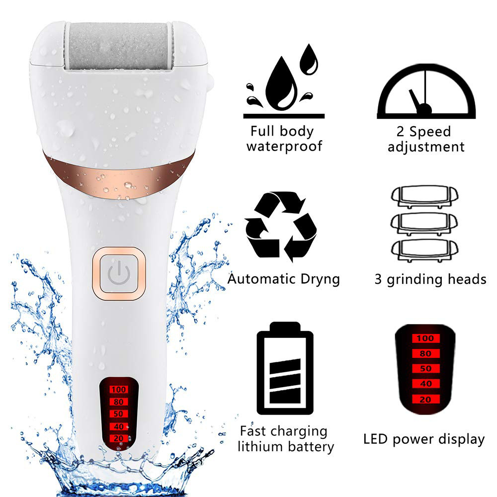 LED Screen Foot Scrubber File Dead Skin Callus Remover Electric Foot File Vacuum Callus Remover Rechargeable Foot File