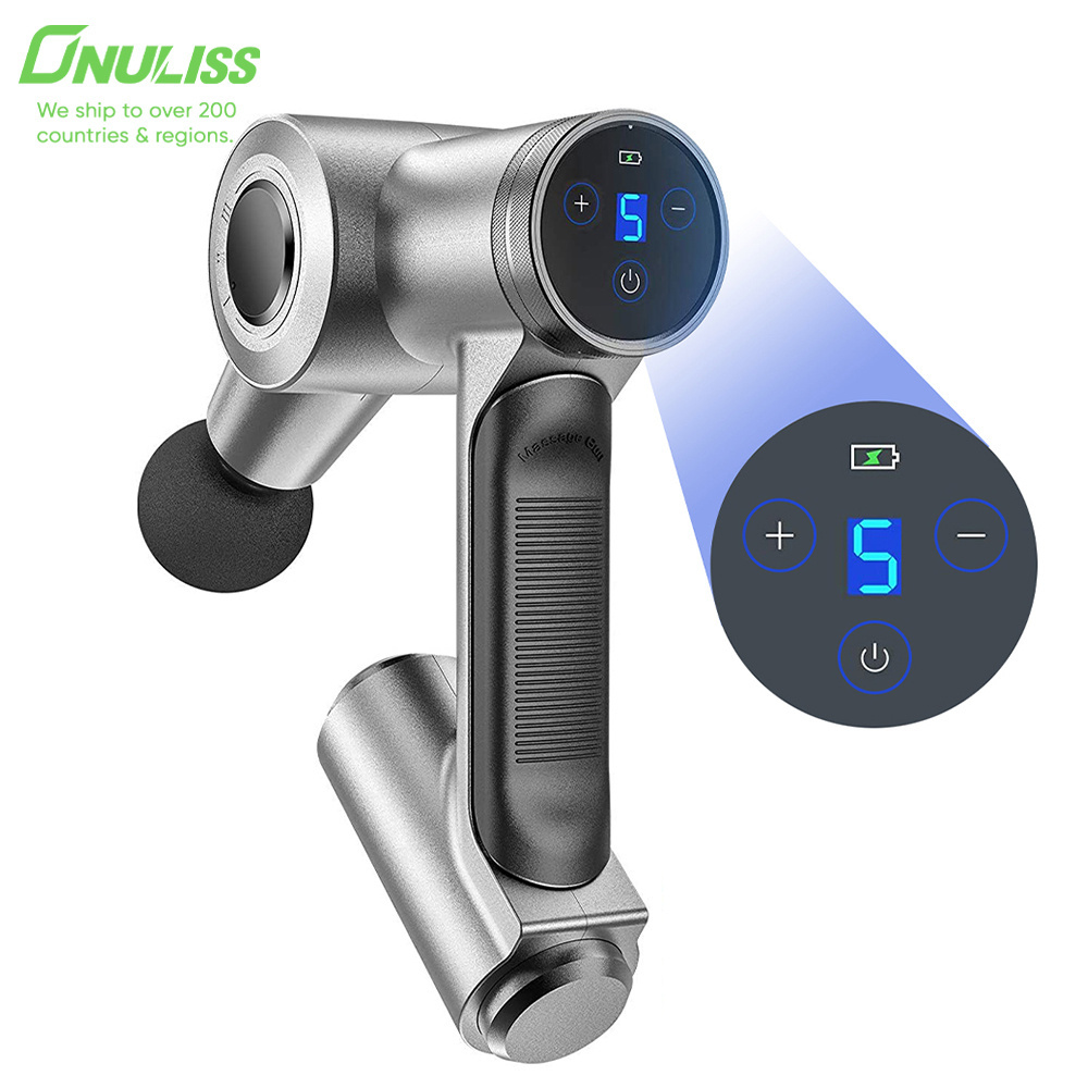 New Arrived Ergonomic Chiropractic Adjusting Massage Gun Lithium Battery Power Percussion Adjustable Arm Massage Gun