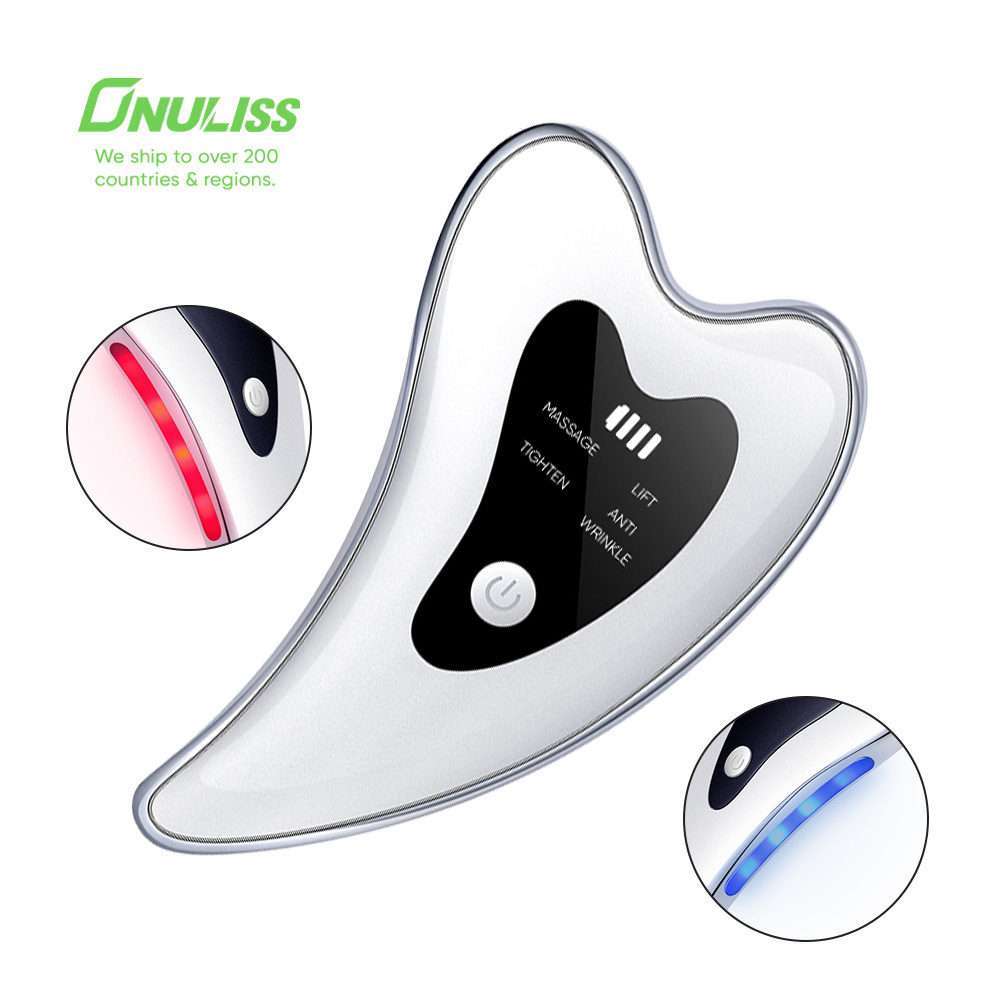 2022 Upgraded Electric Selling Electric Facial Gua sha Tool Face Sculpting Tool Heated and Vibration Face Massager